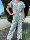 Leah - A Printed Puff Sleeve Jumpsuit