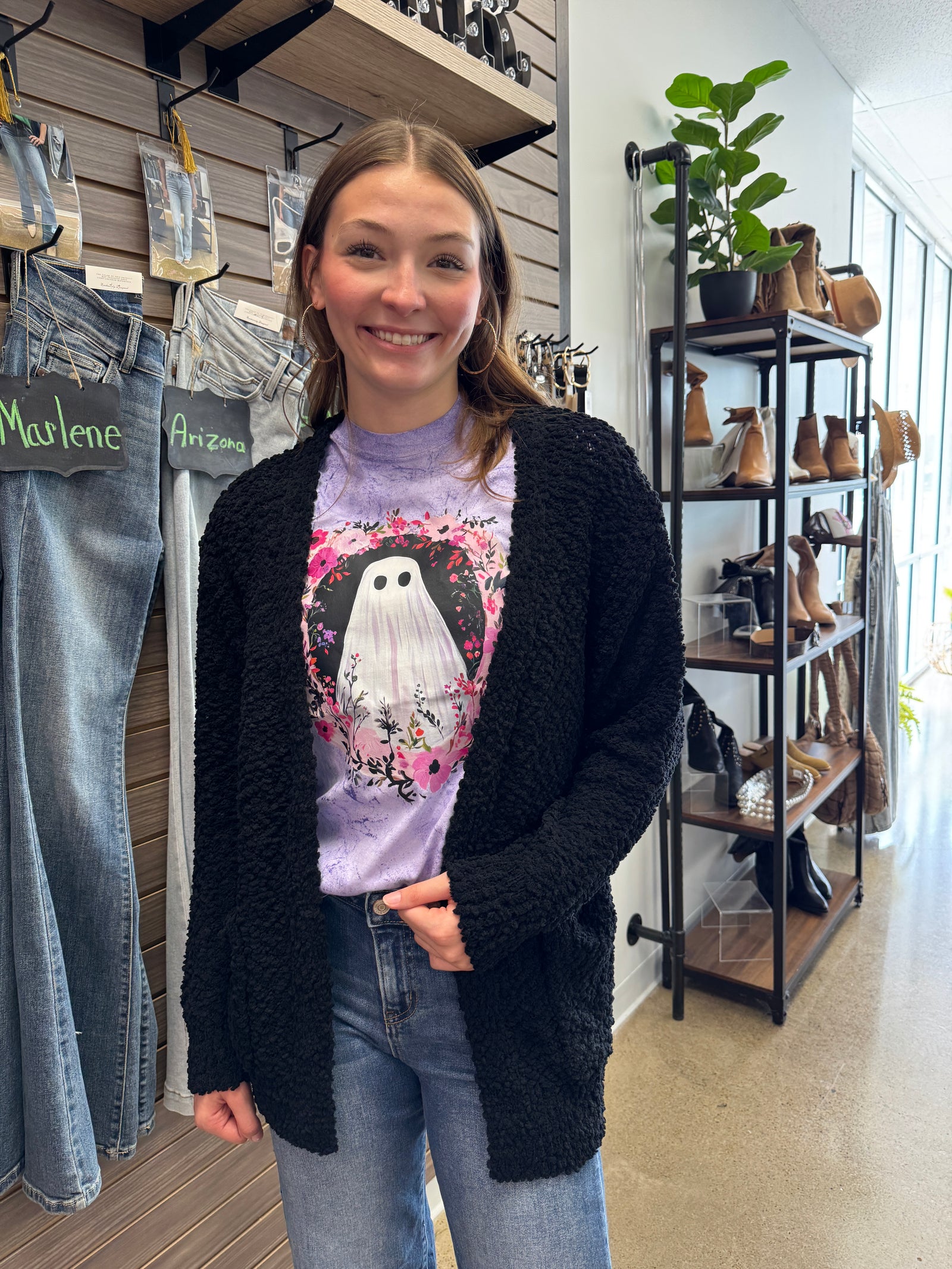 A Long Sleeve Popcorn Cardigan - Color Choice