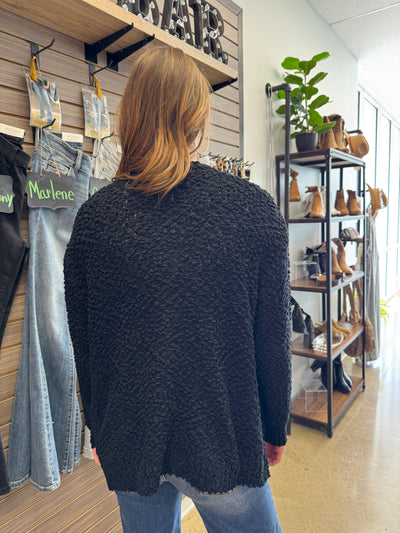 A Long Sleeve Popcorn Cardigan - Color Choice