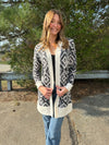 Tribal - A Hacci Tribal Ribbed Pocketed Cardigan