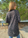 Troy - An Animal Print Pocketed Cardigan