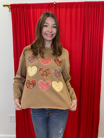 Comet - A Straw Yellow Patchwork Top