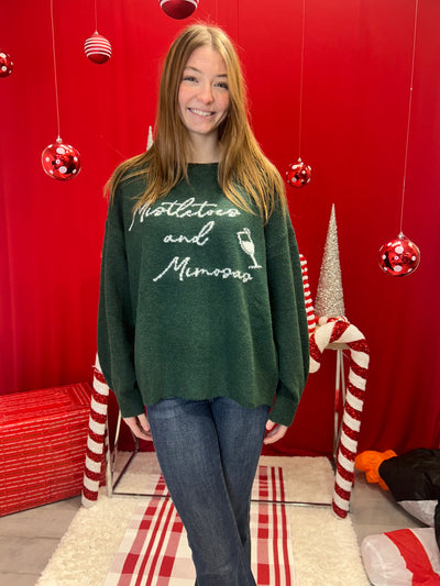 Mickey - Statement Sweater "Mistletoe & Mimosas"