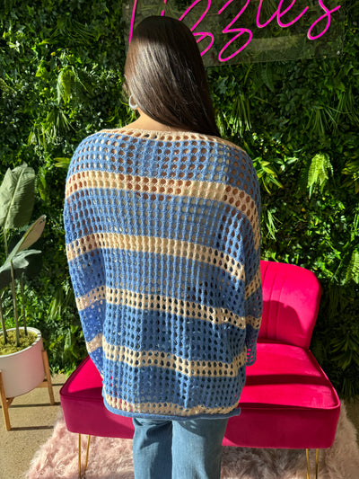 Doris - A Netted Striped Sweater