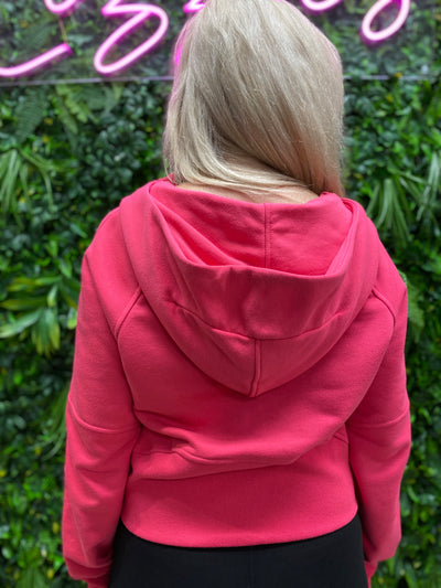 Flamingo - A French Terry Cropped Hoodie Jacket -  Choose Color