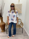 Samuel - A Loose Fit Short Sleeve Top with American Beer Cans
