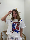Spur -  A Tee with Boots in Stars Sequin Embroidered Shirt