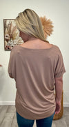 Naria - A Short Sleeve Round Neck Top - Choose Color