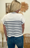 Spring to Mind - Navy Striped Sweater