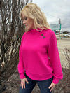 Nikki - A Buttoned Down Stand Neck Pullover Sweatshirt