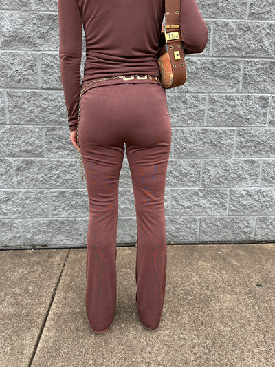 Rumi - A Pair of Elastic Waist Flare Pants