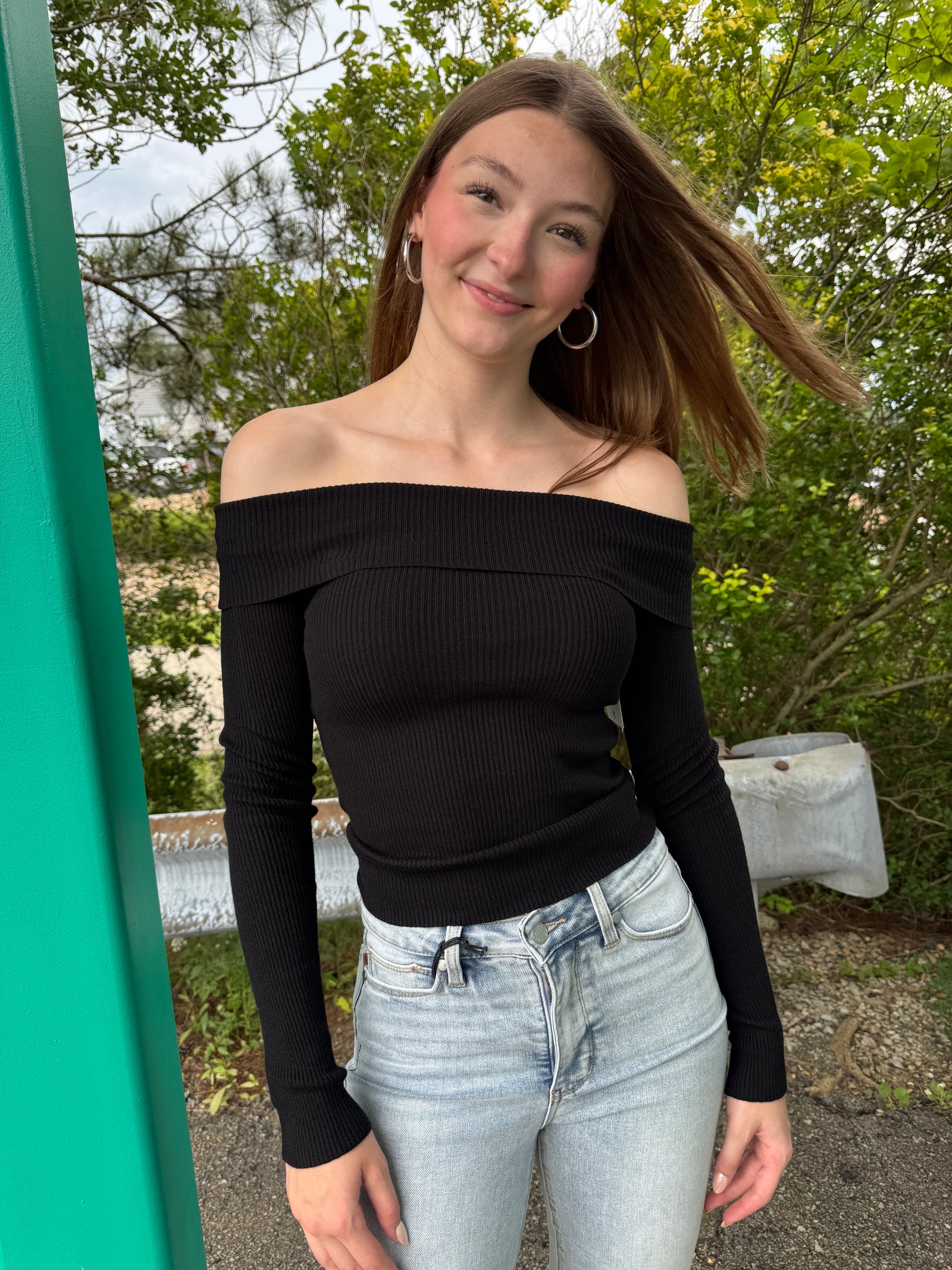 Jeane - An Off the Shoulder Sweater