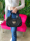 Luxury Brand - A Wrinkled Leather Hobo Style Front Magnetic Closure Purse
