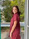 Sassy - A Button Down Collar Dress with Chest & Side Pockets