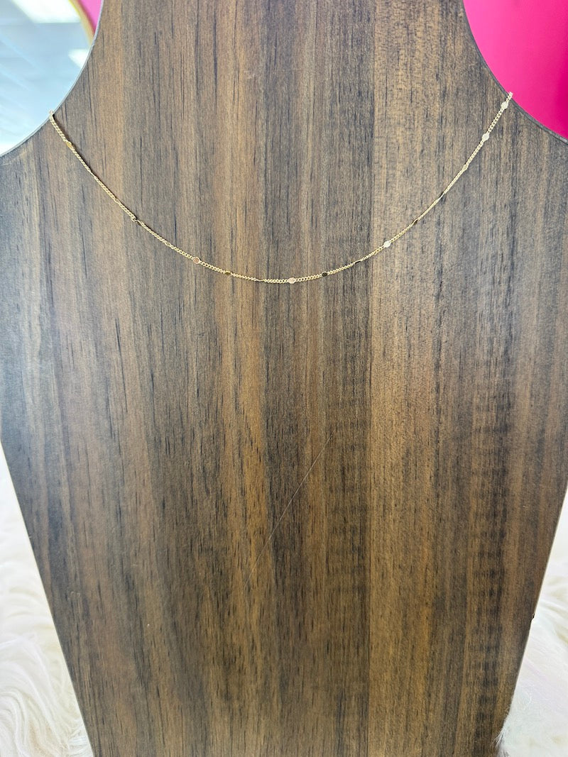 Palline - 18" Chain Necklace Choose Color: Gold or Silver