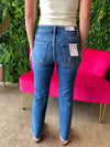 Melissa - A Pair of Mid Rise Straight Crop Jeans