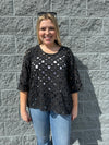 Allegra - A Netted Top with Worn-Out Details