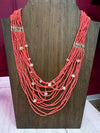 Cora - A Multi Strand Coral Necklace with Bead Stations
