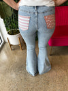 Banner - A Pair of Star Spangled Banner Flare Jeans