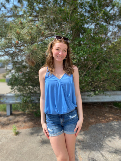 Floridian - Sea Blue Surplice Tank