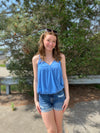 Floridian - Sea Blue Surplice Tank