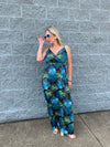 Cecelia - A Printed Surplice Maxi Cami Dress