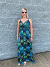 Cecelia - A Printed Surplice Maxi Cami Dress