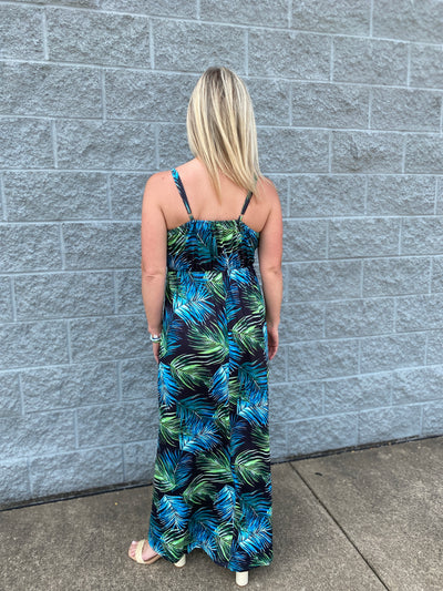 Cecelia - A Printed Surplice Maxi Cami Dress