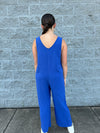 Cobalt - A Double V Elastic Back Jumpsuit