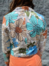Ciara - A Floral Print Linen Blend Crop Jacket