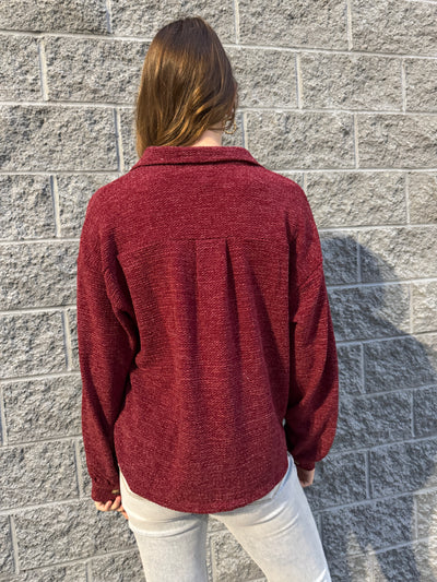 Ava - A Collared Long Sleeve Button Up Jacket