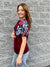 Cabernet - Wine Velvet Multi Color Sequin Knit Top