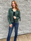 Cedar - Green Suede Jacket with Fringe