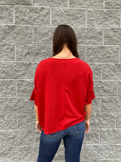 Avery - A Dolman Sleeve Top with Chest Pocket