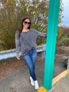 Link - A Washed Lace Splicing Long Sleeve Thermal Top
