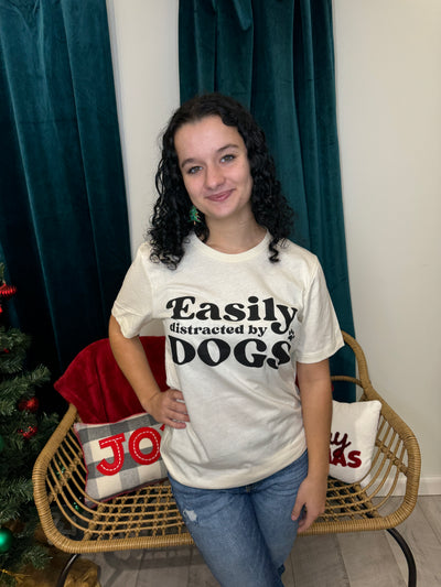 Dog Paws - "Easily Distracted by Dogs" Graphic Tee