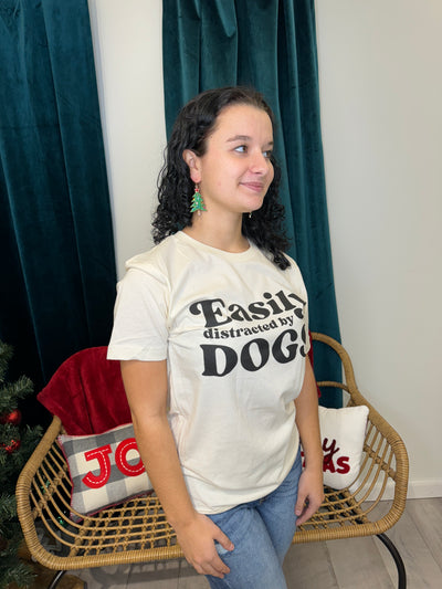 Dog Paws - "Easily Distracted by Dogs" Graphic Tee