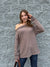 Emily - A Cowl  Neck Long Sleeve Off the Shoulder Top