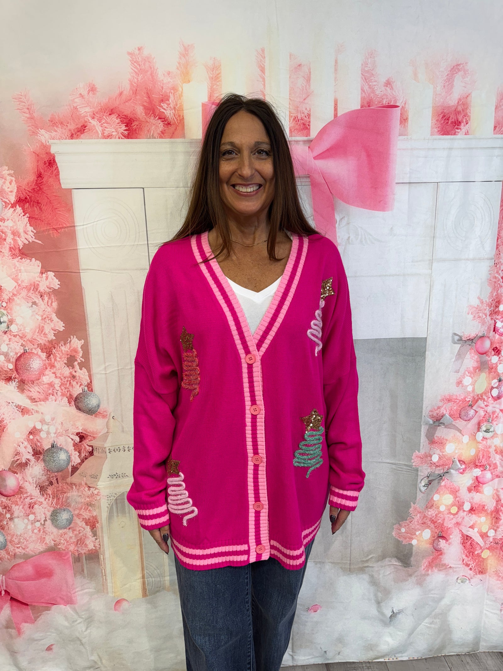 Tinsel - A Relaxed Tinsel Tree Cardigan