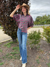 Suz - An Oversized Plaid Button Down Top