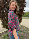 Suz - An Oversized Plaid Button Down Top