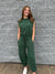 Brianna - Heather Green Comfy Oversized Jumpsuit