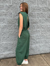 Brianna - Heather Green Comfy Oversized Jumpsuit