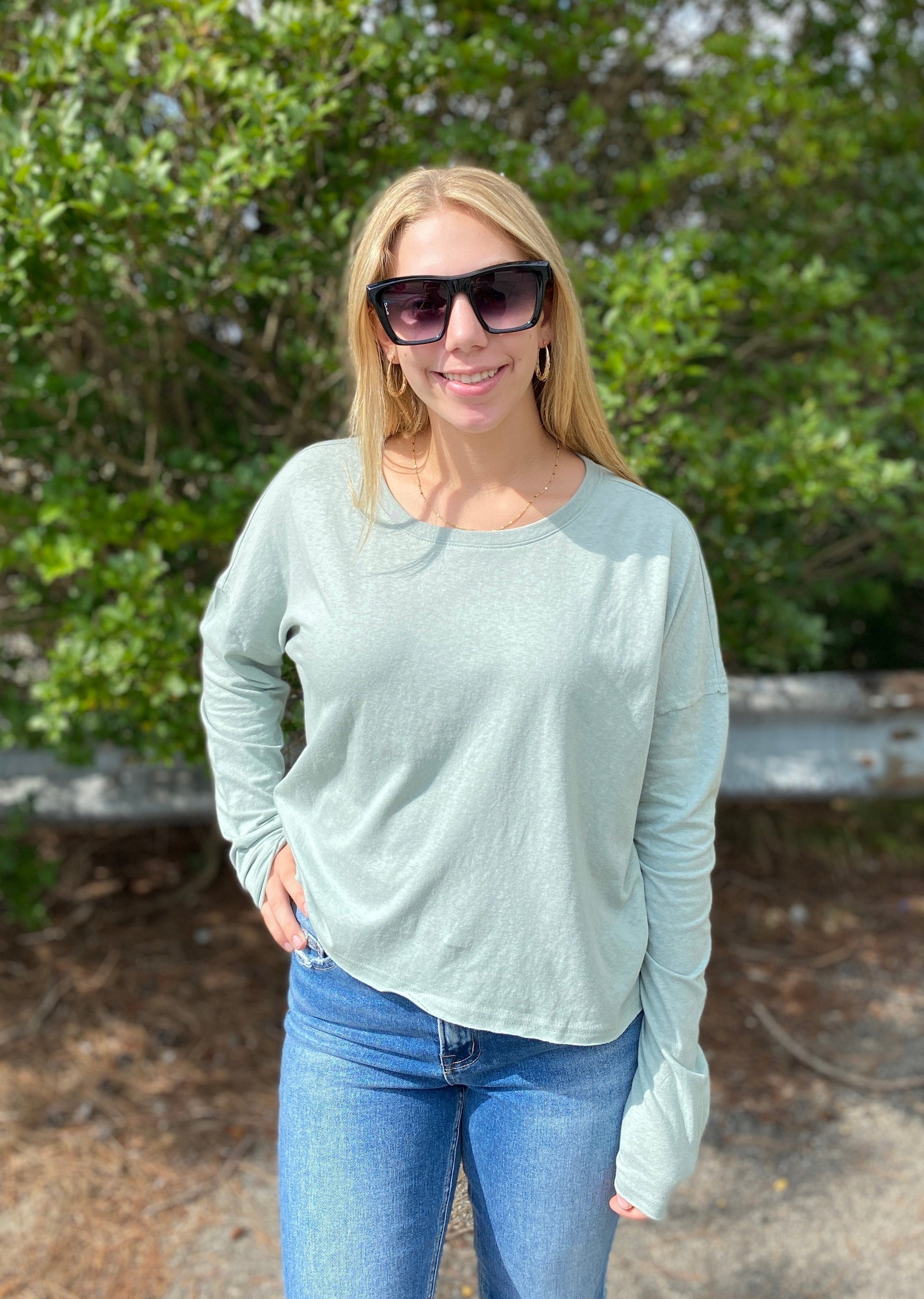 Emmie - A Long Sleeve Crew Neck Top