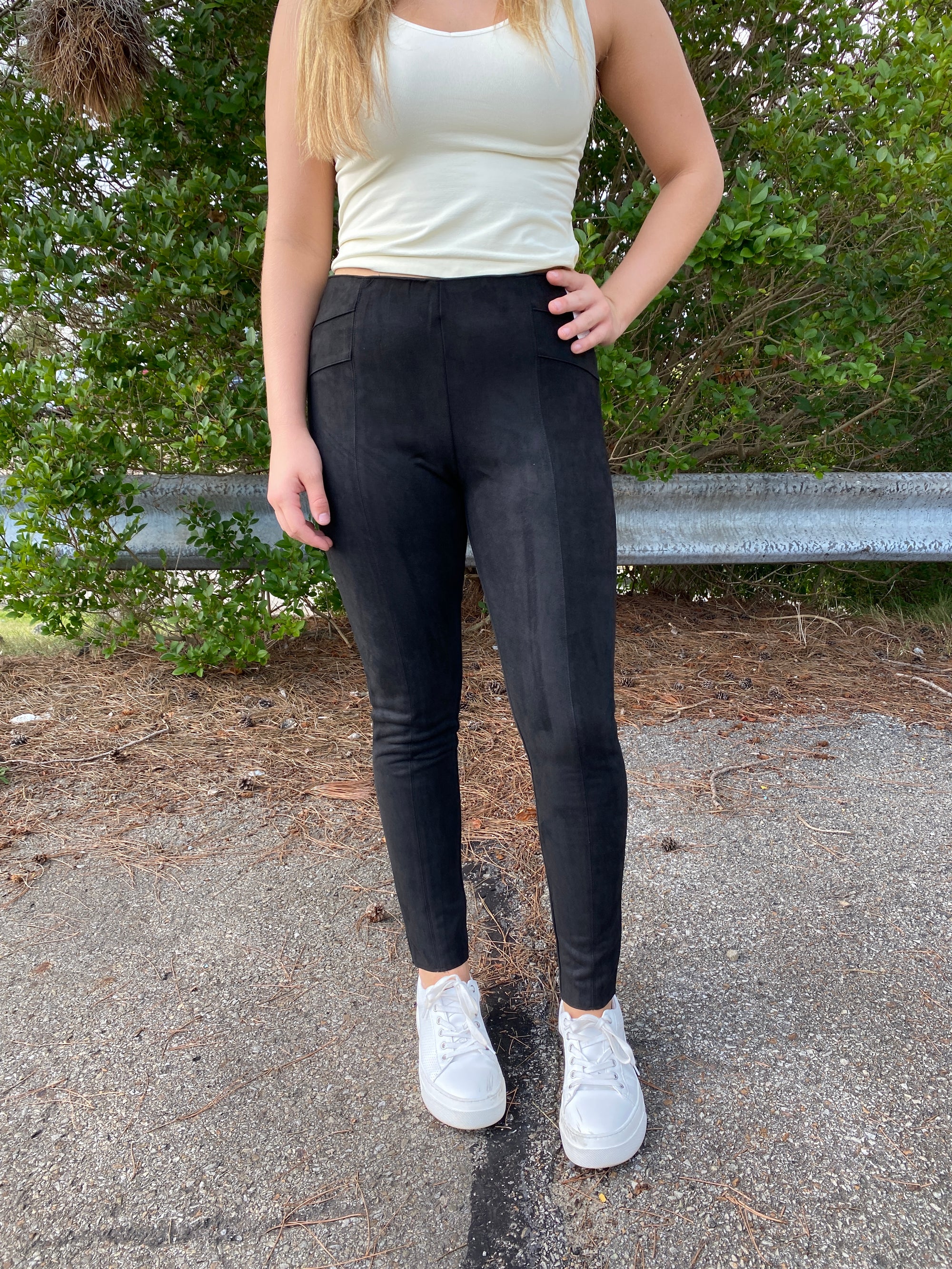 Panther - A Pair of Suede Leggings
