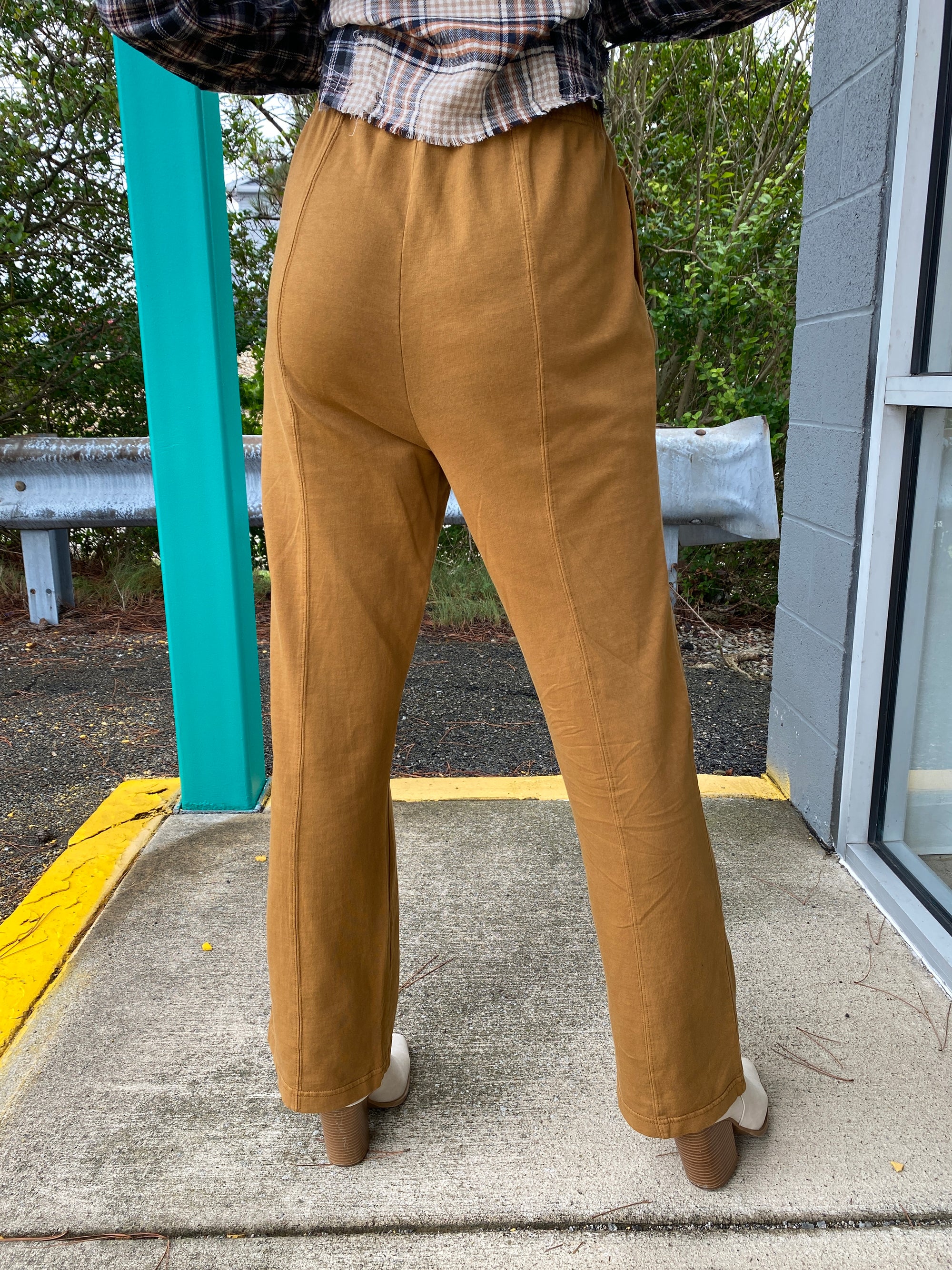 Vale - A Pair of Front Seam Elastic Waist Pants - Lizzie's Boutique