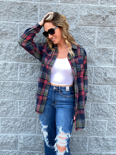 It's All About Plaid - A Button Down Plaid Top