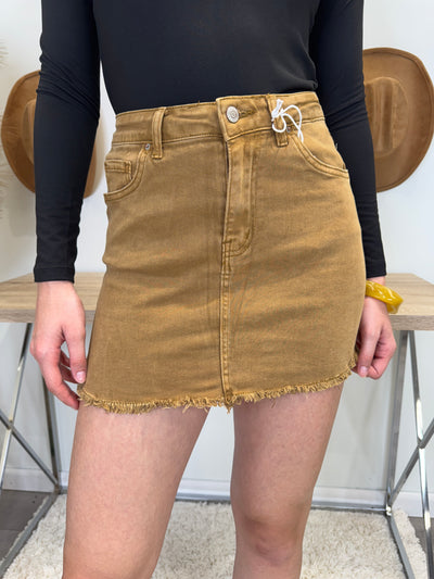 Jo - A Stretchy Denim Skirt - Color Choice