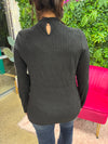 Jenna - A Mock Neck w/Crinkle Long Sleeve Top