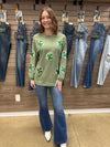 Shamrock - Sequin Lucky Clover Long Sleeve Top